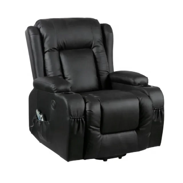 Modern One-Seater Electric Recliner Sofa Factory Wholesale Comfortable Vibration Massage Heating Metal Frame Cooling Feature