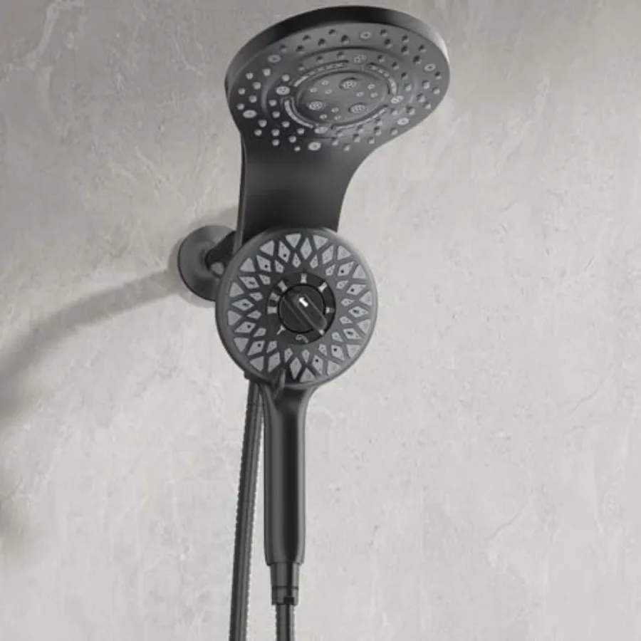 

High Pressure Rain Shower Head with Handheld Spray Magnetic Dual Shower Head with Handheld Combo Magnetix Waterfall Showerhead