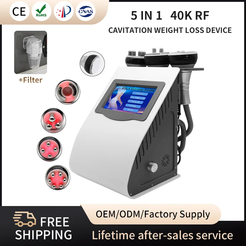 

5-in-1 40K Ultrasonic Radio-frequency Cavitation Vacuum Burn Fat Weight Loss Massage Shaping Rejuvenating Skin Anti-wrink