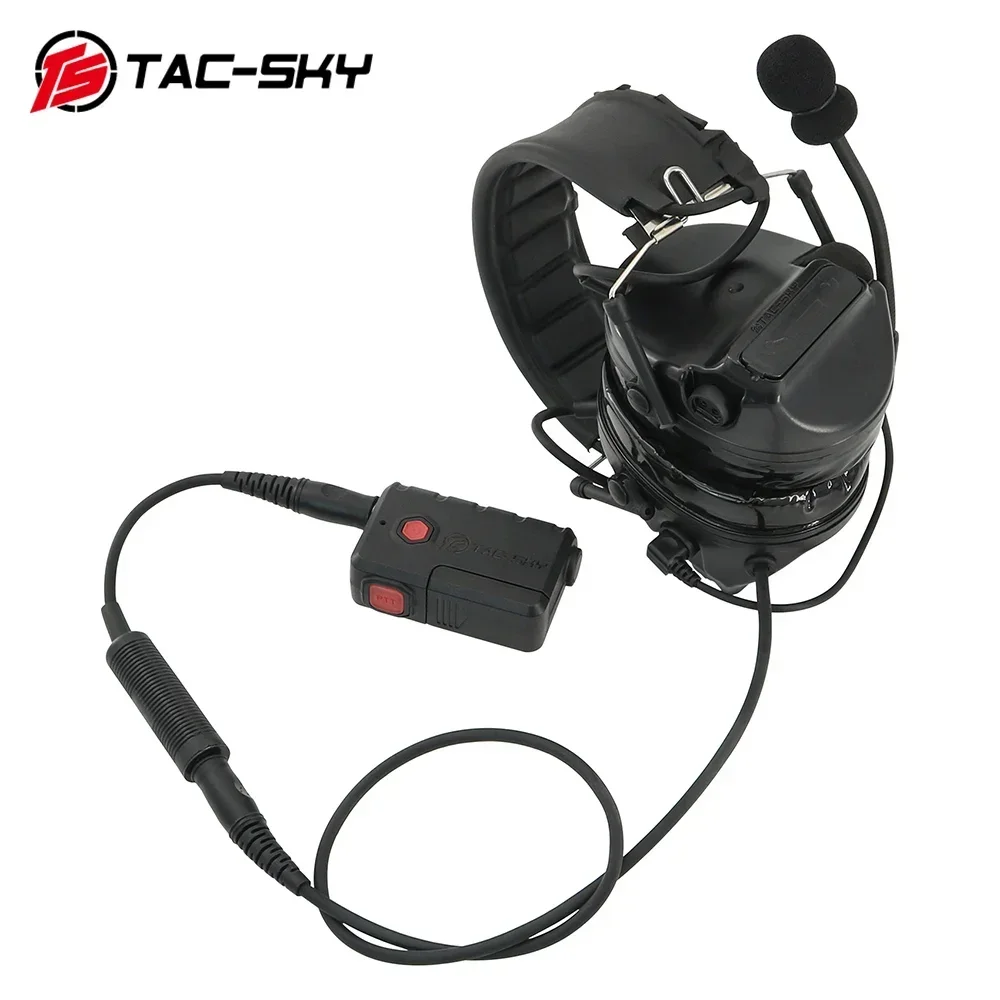 TAC-SKY taktyczny zestaw słuchawkowy PTT Adapter BluetoothPtt dla FCS AMP/MSA Sordin/TCI/PELTO COMTA Airsoft strzelanie słuchawki taktyczne