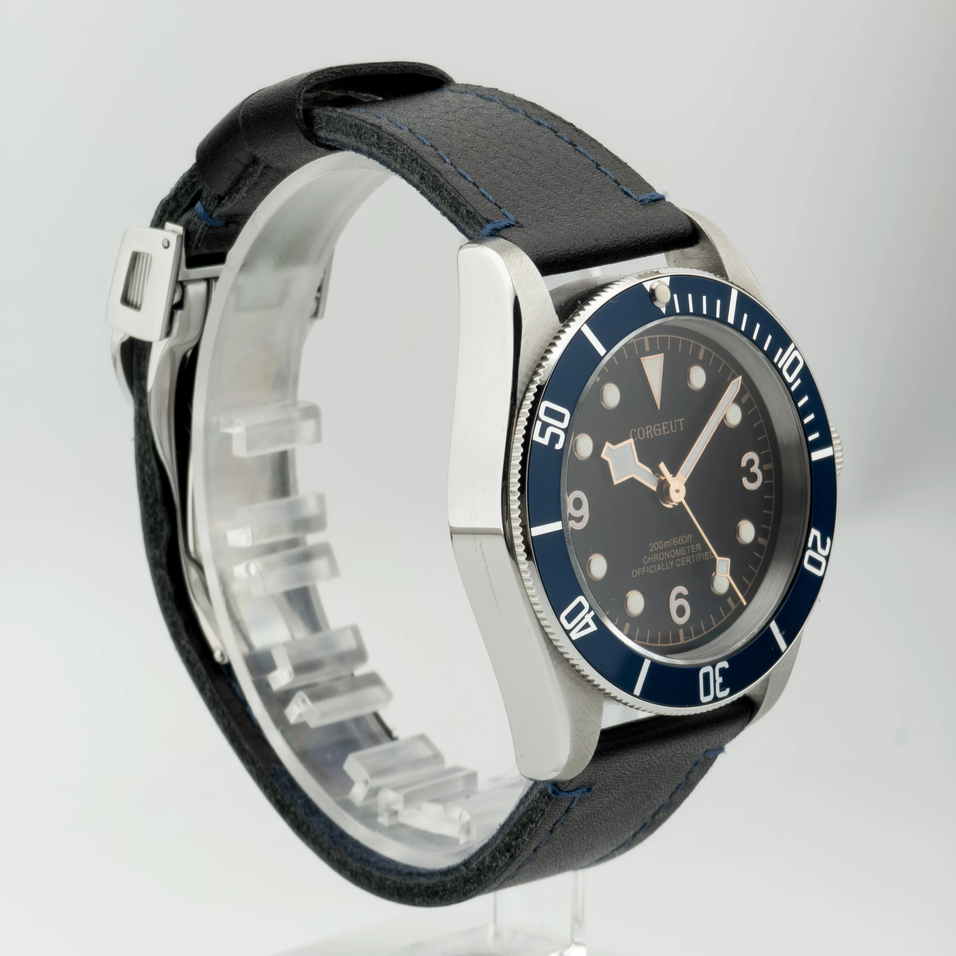 Gorgeut 41mm Herren Luxus-Taucheruhr NH35 8215 Automatik Mechanisch Wasserdicht Stahlgehäuse Saphirglas Leuchtfunktion reloj – Detail 3