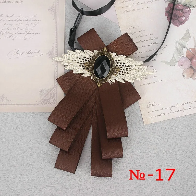 57 farben Wunderschöne Band Bowtie Schwarz Schmuck Metall Männer Hochzeit Party Schmetterling Weibliches Hemd Zubehör Damen Luxus Pin Fliege – Detail 23