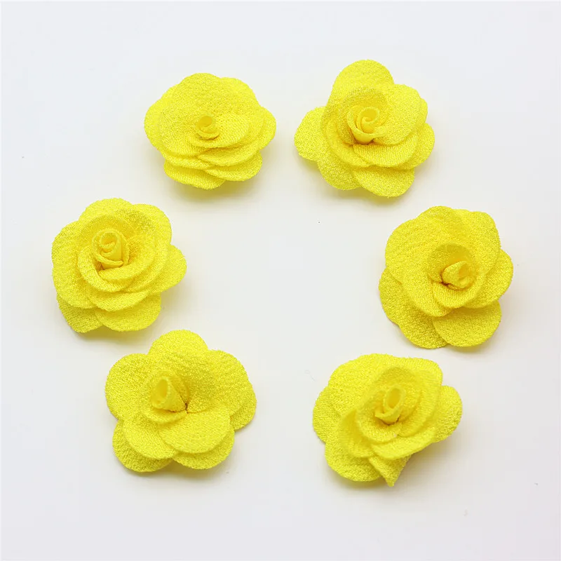 3.5cm Camellia Handmade Small Flower Diy Hair Accessories Earrings Corsage Collar Flower Clothing Accessories Small Cloth Flower