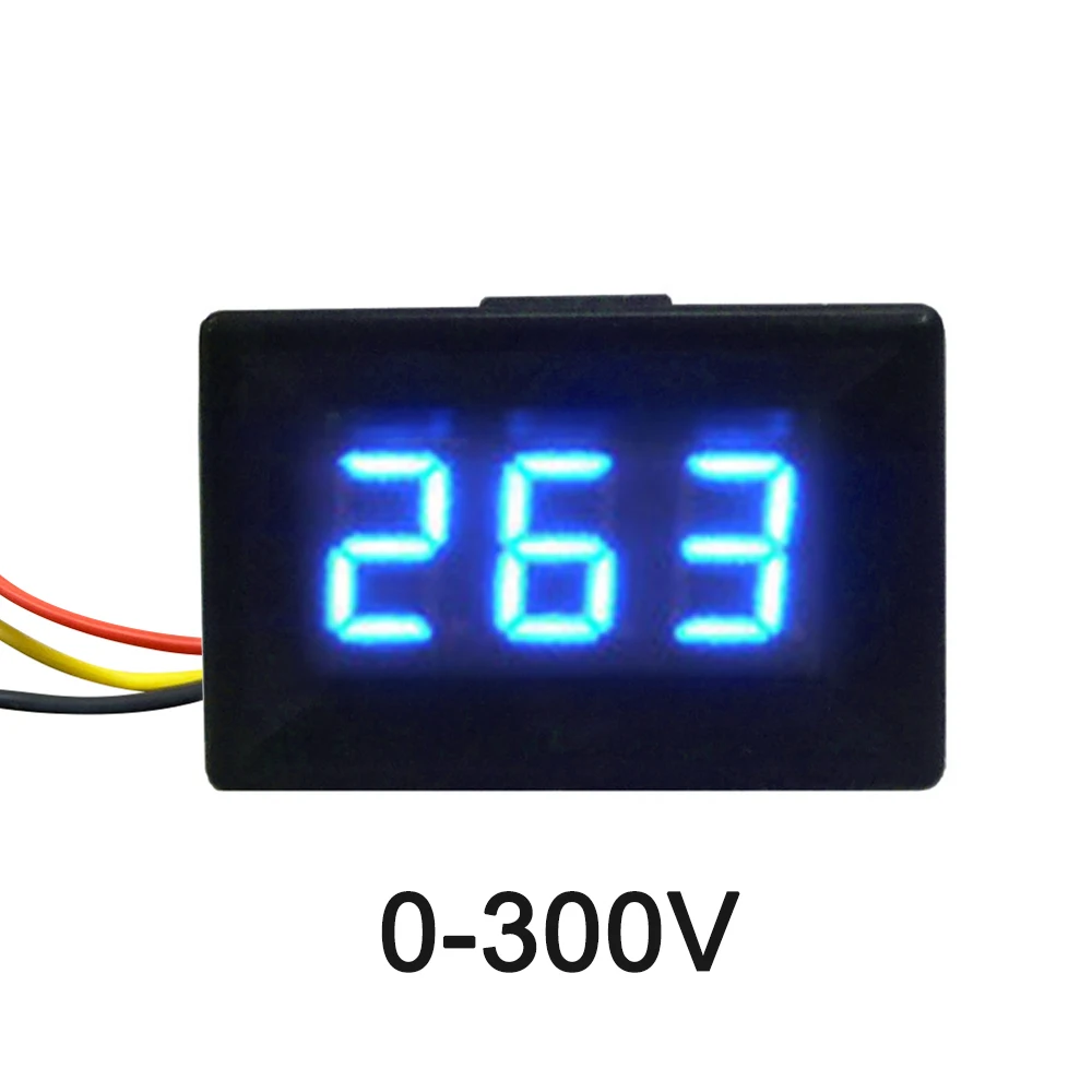 0.36\'\' DC 0-300V 0-600V 3 Wires Digital Voltmeter Calibrate Reading 0.36 Inch Red Green Blue LED Display Voltage Meter