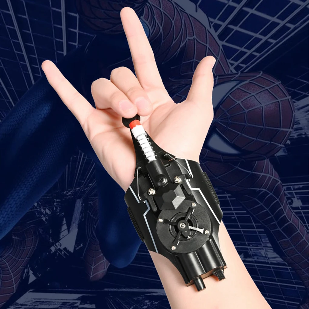 

Black Adjustable Wrist Strap Spider Spin Launcher Fun And Easy-to-Carry Black Technology Toy