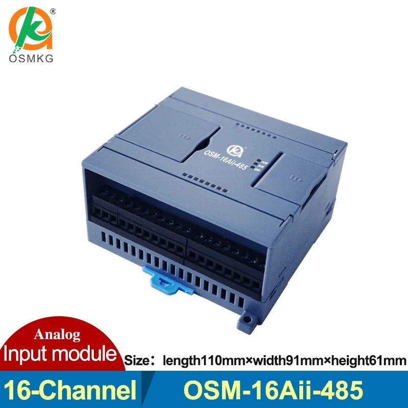 AoShangMing  16Channel RS485 Analog Input Module 0-20mA 4-20mA Modbus RTU Control Board for Temperature Transmitter