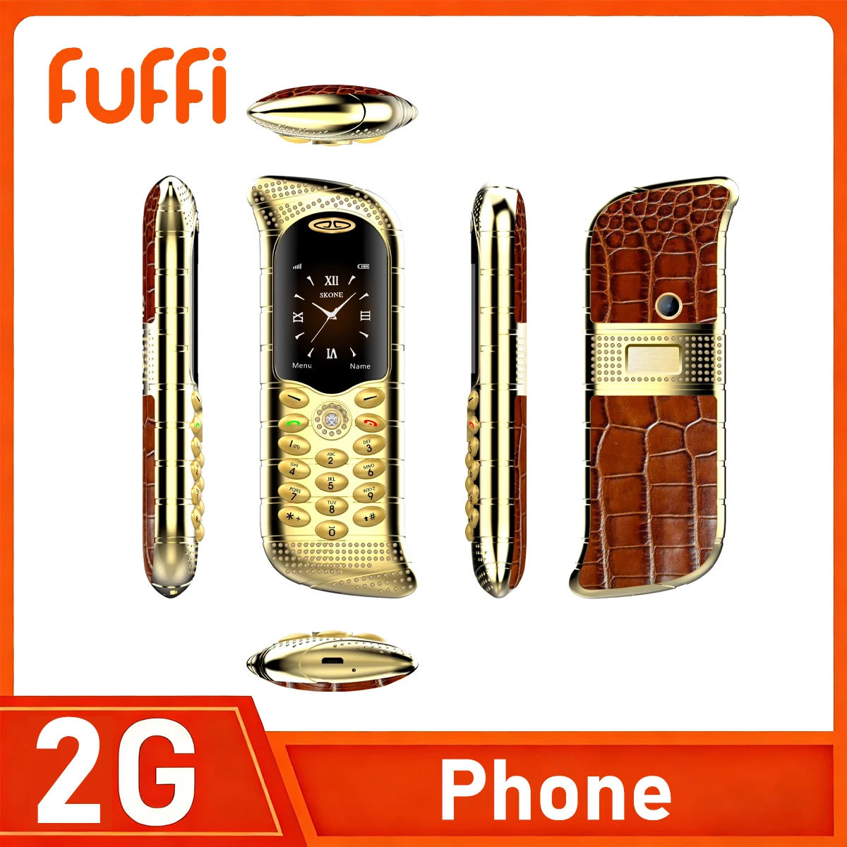 FUFFI-V7 Featured Features Mobile Phones Flying Knife 1.77inch Dual SIM GSM 2G Network Phone 1000mAh MP3 FM Bluetooth Cellphones