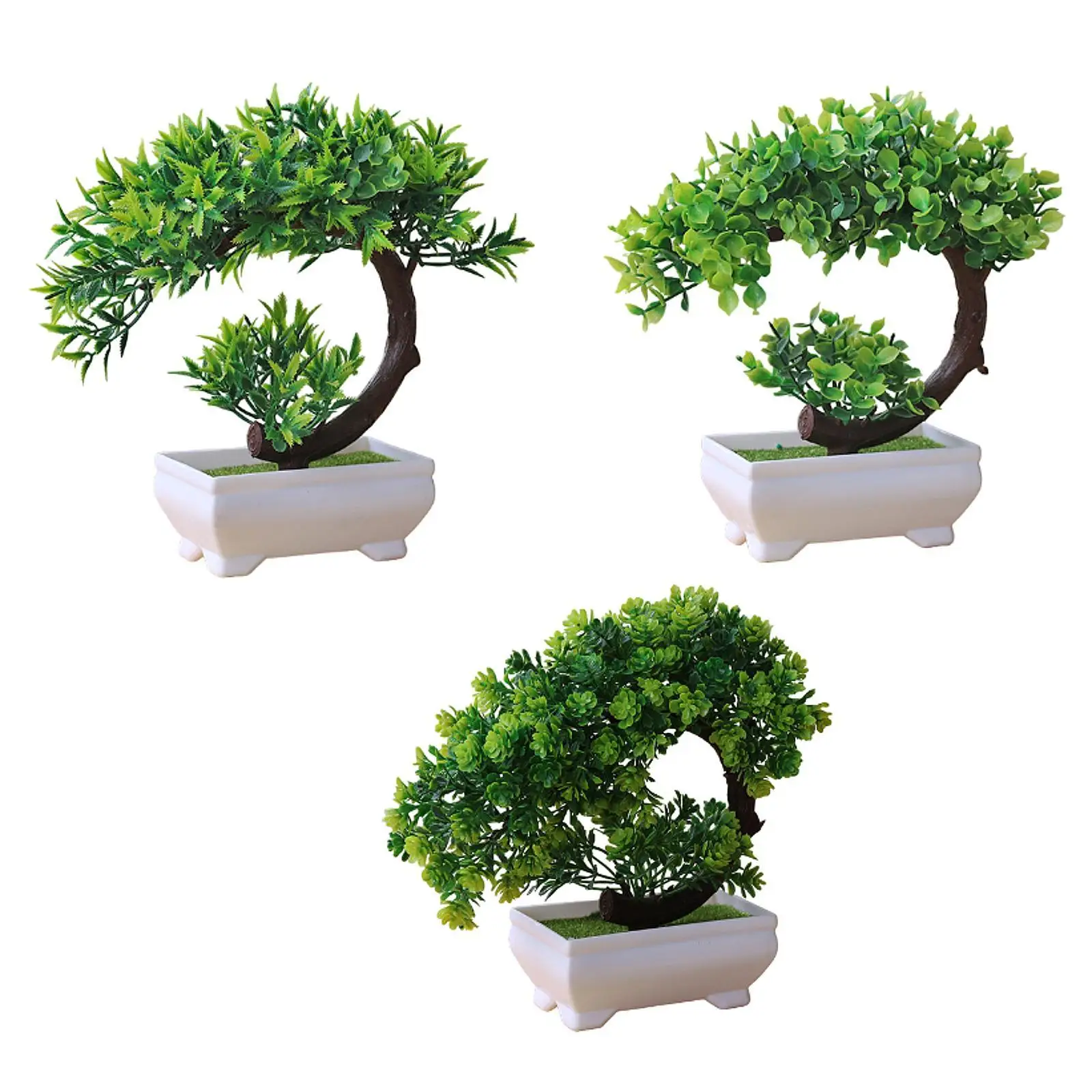 Potted Artificial Plant Natural Real Touch Leaves Planter Artificial Plant for Outside Floor Indoor Garden Decor Coffee Table