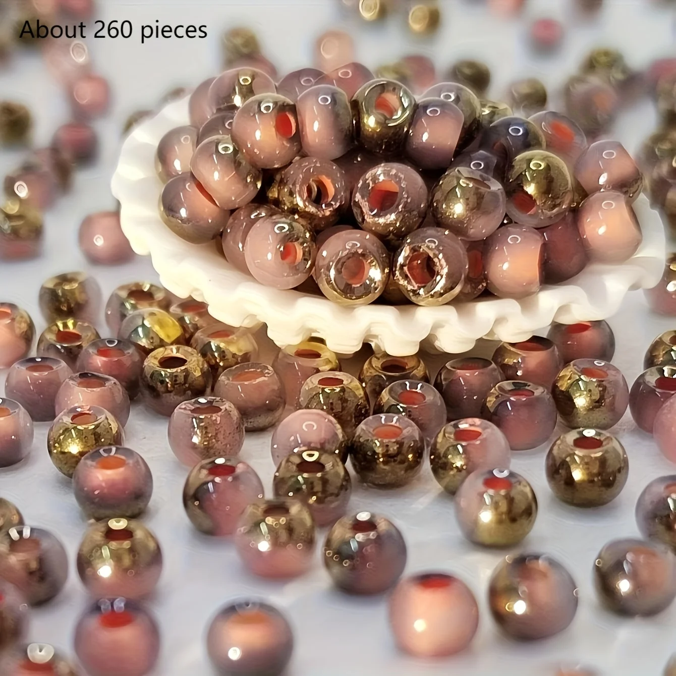 DIY handgemaakte sieradenmaterialen met ronde kralen, kleurrijke kralen, accessoires voor het maken van armbanden, oorbellen en kettingen