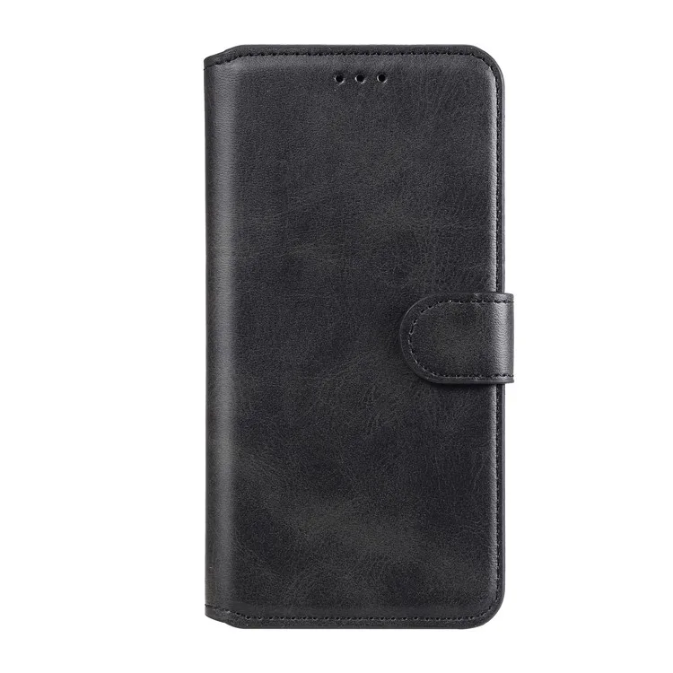 

Classic Wallet Stand Flip Leather Phone Case for Huawei P40 Lite E / Y7p - Black
