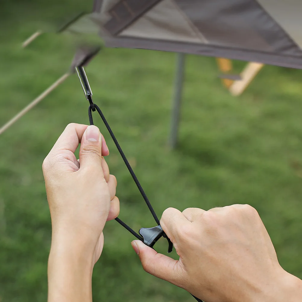

Windproof Clothesline Hanging Rope Lightweight Portable Outdoor Adjustable Camping Lanyard Black Travel Clothing Rope