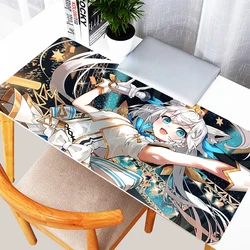 Shirakami Fubuki Mouse Pad Laptop Hololive Black And White Keyboard Rug PC Kawaii Anime Girl Mousepad XXL Gamer Cabinet Desk Mat