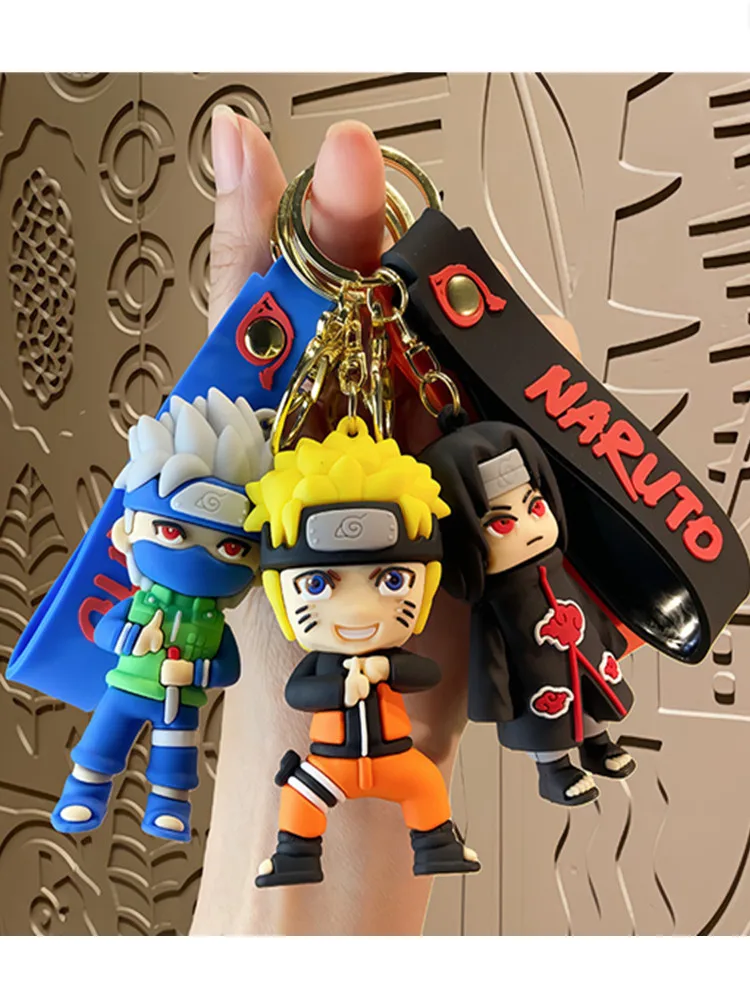 1 figurine d'action d'anime Naruto, porte-clés, Kakashi Uchiha Itachi Sasuke Madara, modèle en PVC, collection, cadeau pour enfant, jouet