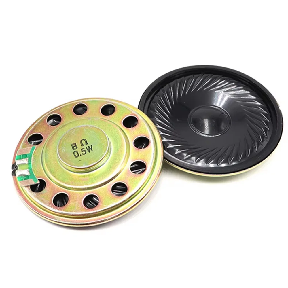 8 Ohm 0.5W Mini Ultra-Thin Speaker 50MM Iron Shell Inner Magnetic Small Speaker Doorbell Intercom Speaker Bird Repellent Speaker