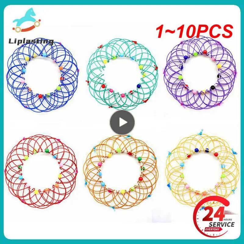 1~10PCS Kids Mandala Antistress Toy Variety Flower Basket Thirty-Six Variable Mild Steel Shape Hoop Children's Puzzle