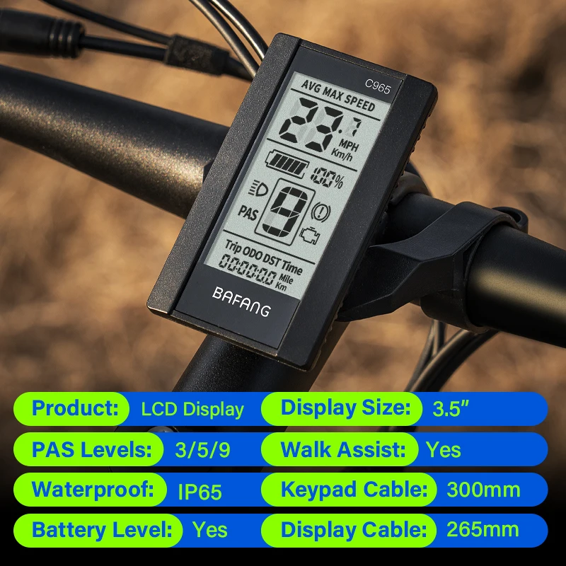 Elektrisches fahrrad display dpc18 c961 a1 bn136 g1 dm05 für bafang mid drive motor bbs01b bbs02b bbs1000w ebike computer uart