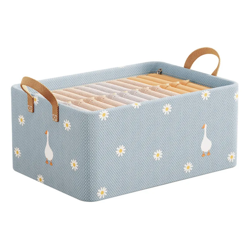 

Clothing Storage Box Household Dormitory Wardrobe Steel Frame Storage Box Pants Sorting Basket