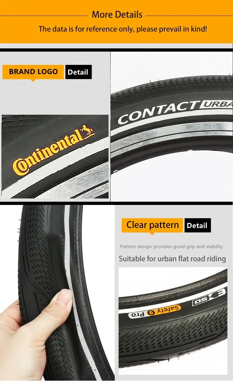Continental Contact Urban Fahrrad-Drahtperlenreifen MTB Rennrad 622 584 559 406 20 26 27,5 28 29 BMX Touring Stahldrahtreifen – Detail 14