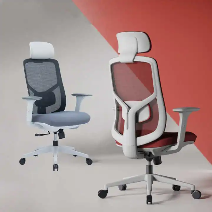 

July005 Эргономичное офисное кресло с высокой спинкой, регулируемая высота, сетчатый дизайн, тканевый материал для домашнего использования в спальне, прочный вращающийся материал