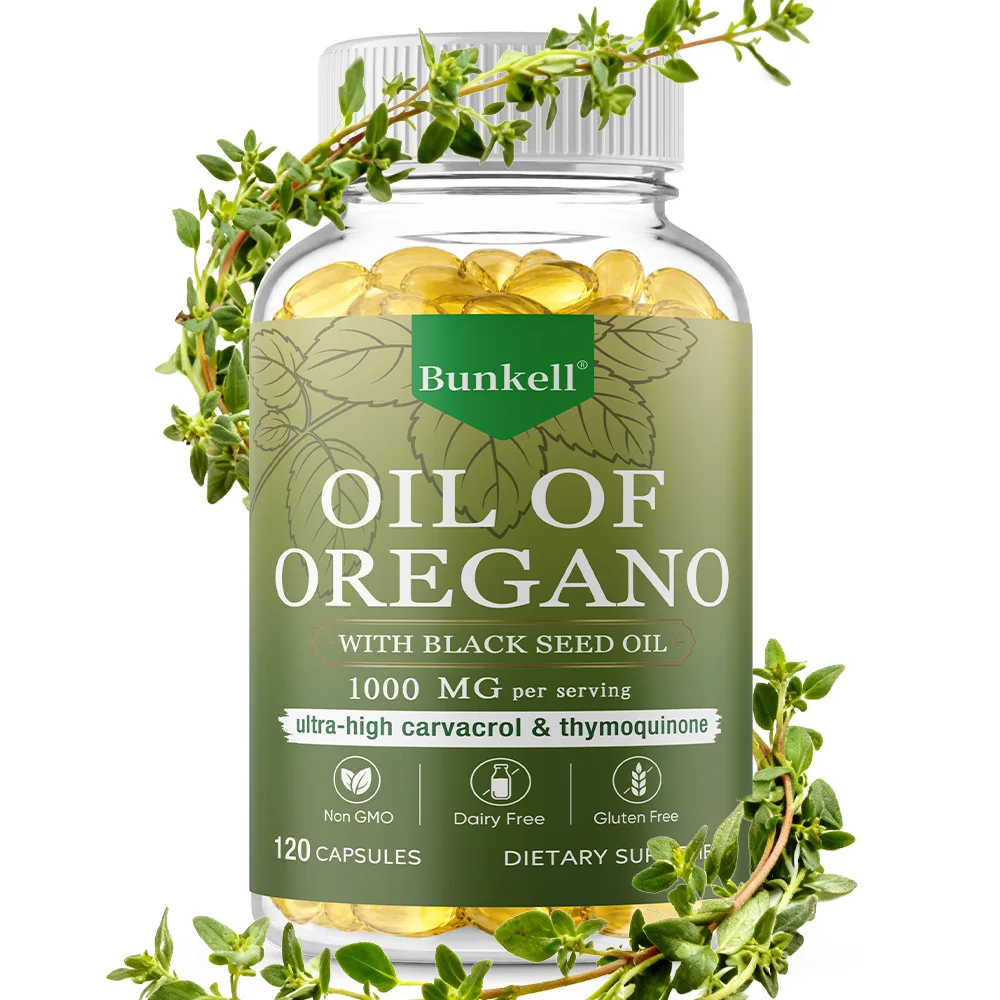 Oil of Oregano with Black Seed Oil | 2 in 1 Supplement for Immune Health, Retains High Concentrated Carvacrol & Thymoquinone