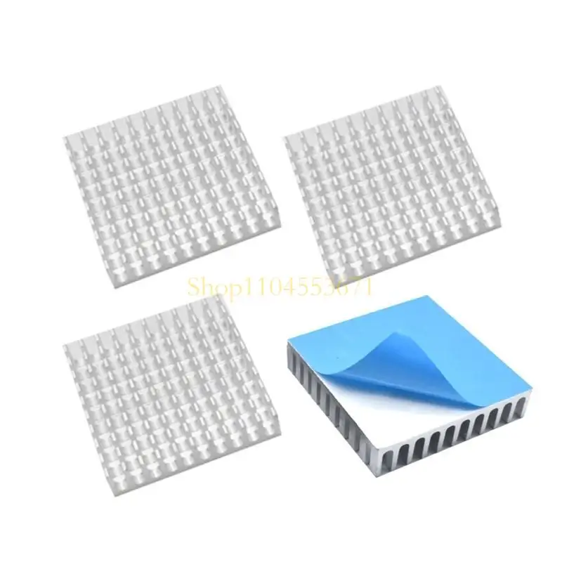 أفضل بائع مشعاع بالوعة الحرارة من الألومنيوم 40x40x11 مللي متر أنودة سوداء مع وسادة حرارية 4 قطعة/الحزمة #4