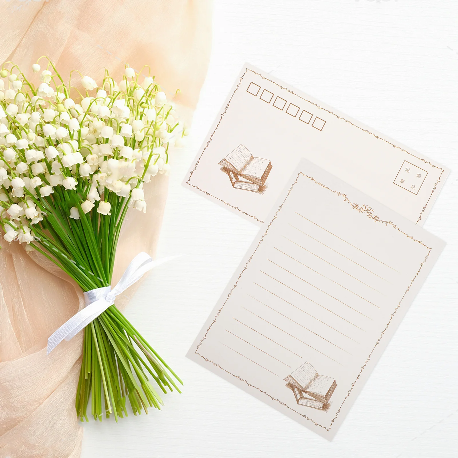 

2 Sets Vintage Style Thick Smooth Writing Paper For Notes Poems Letters Decorative Stationery Retro Blank Paper