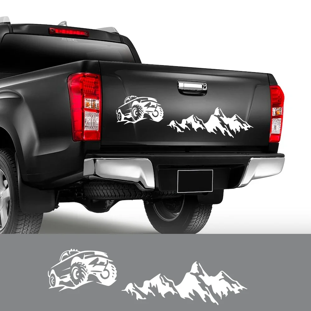 Stiker Bumper Pintu Belakang Mobil Untuk Ford F150 Ranger Dodge Ram Toyota Hilux GWM Poer Isuzu Dmax Dekorasi Vinyl Pintu Bagasi Mobil