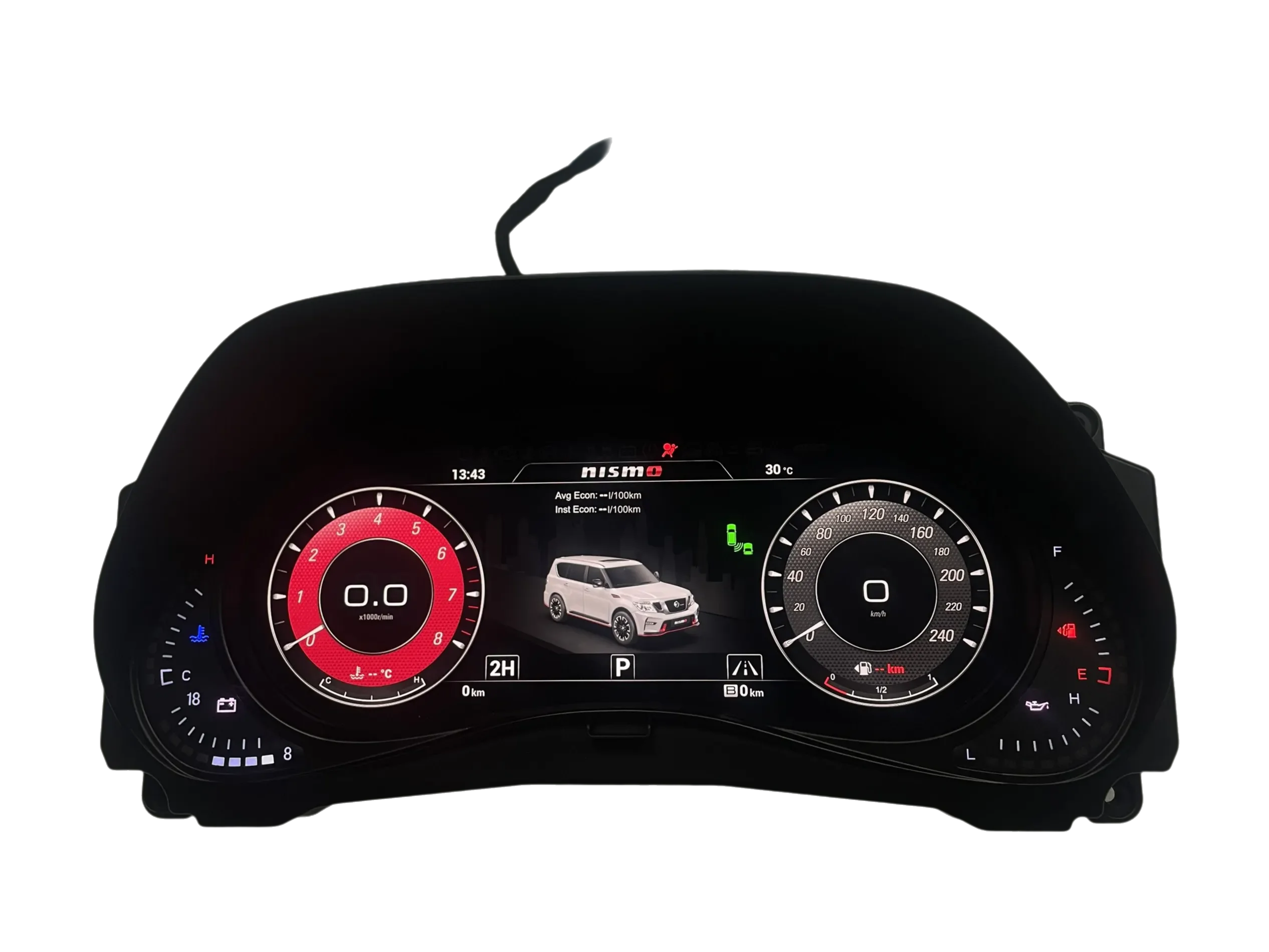 12.3" LCD Digital Dashboard for Nissan Patrol Y62 2010-2025 Plug & Play Multi-Language TPMS Car Body Posture Display
