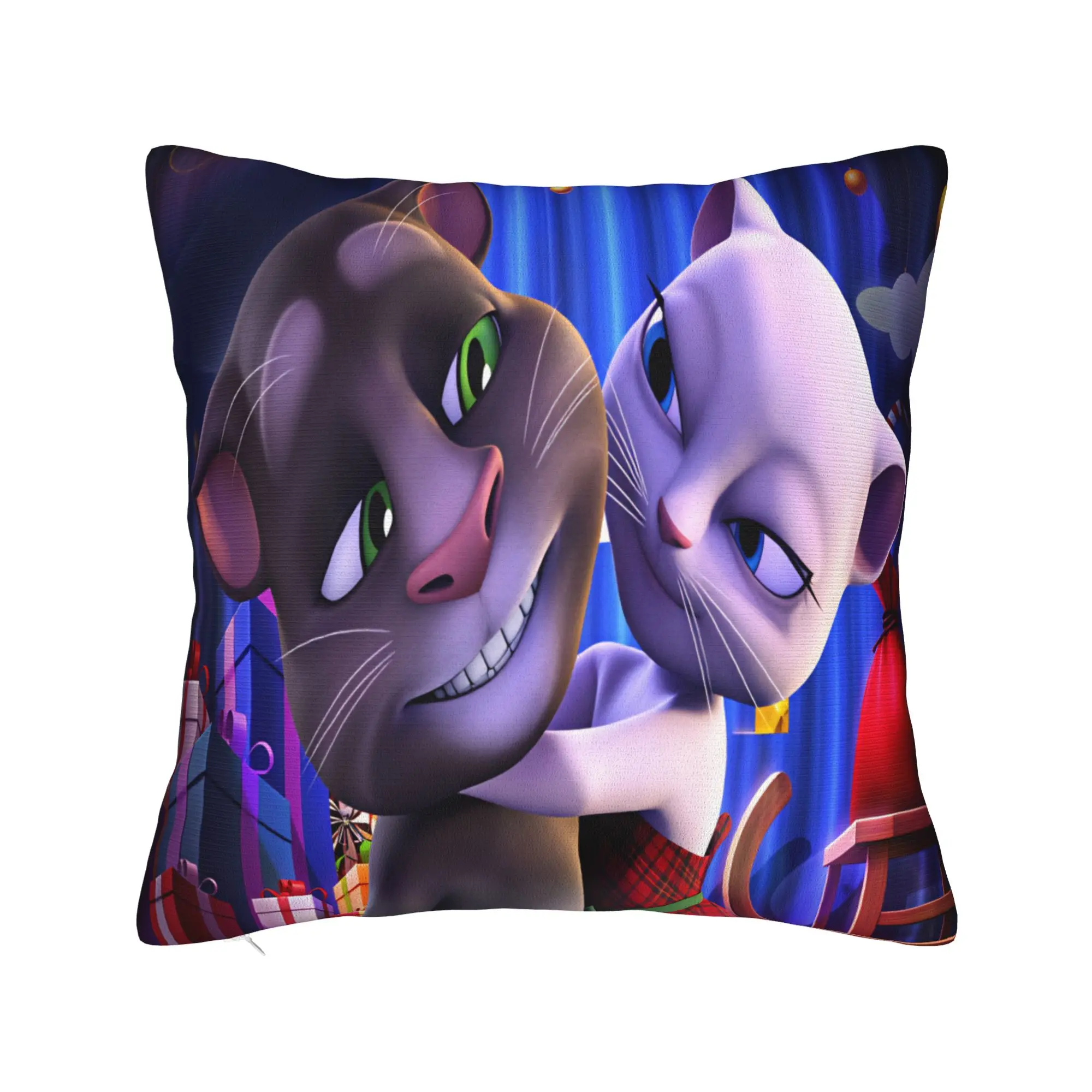 Game T-Talking T-Tom And F-Friends Pillow Cover  Vintage Pillow Case For Sofa Couch Bed Living Room Soft Pillowcases Gift