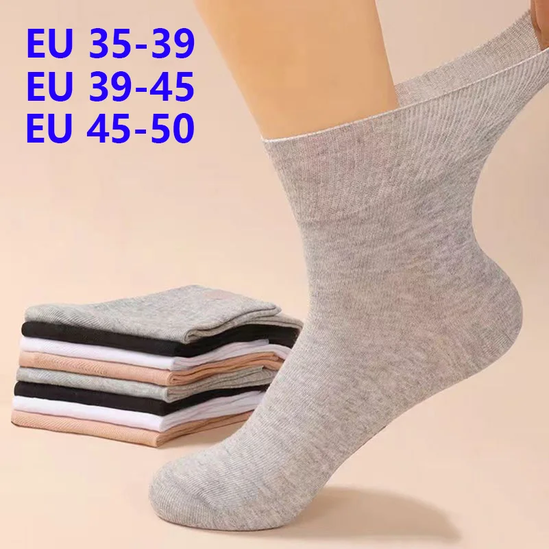 5 Pairs/pack Plus Size Prevent Varicose Veins Socks Women Diabetics Patients Cotton Loose Mouth Sock Men Women Comfortable Meias