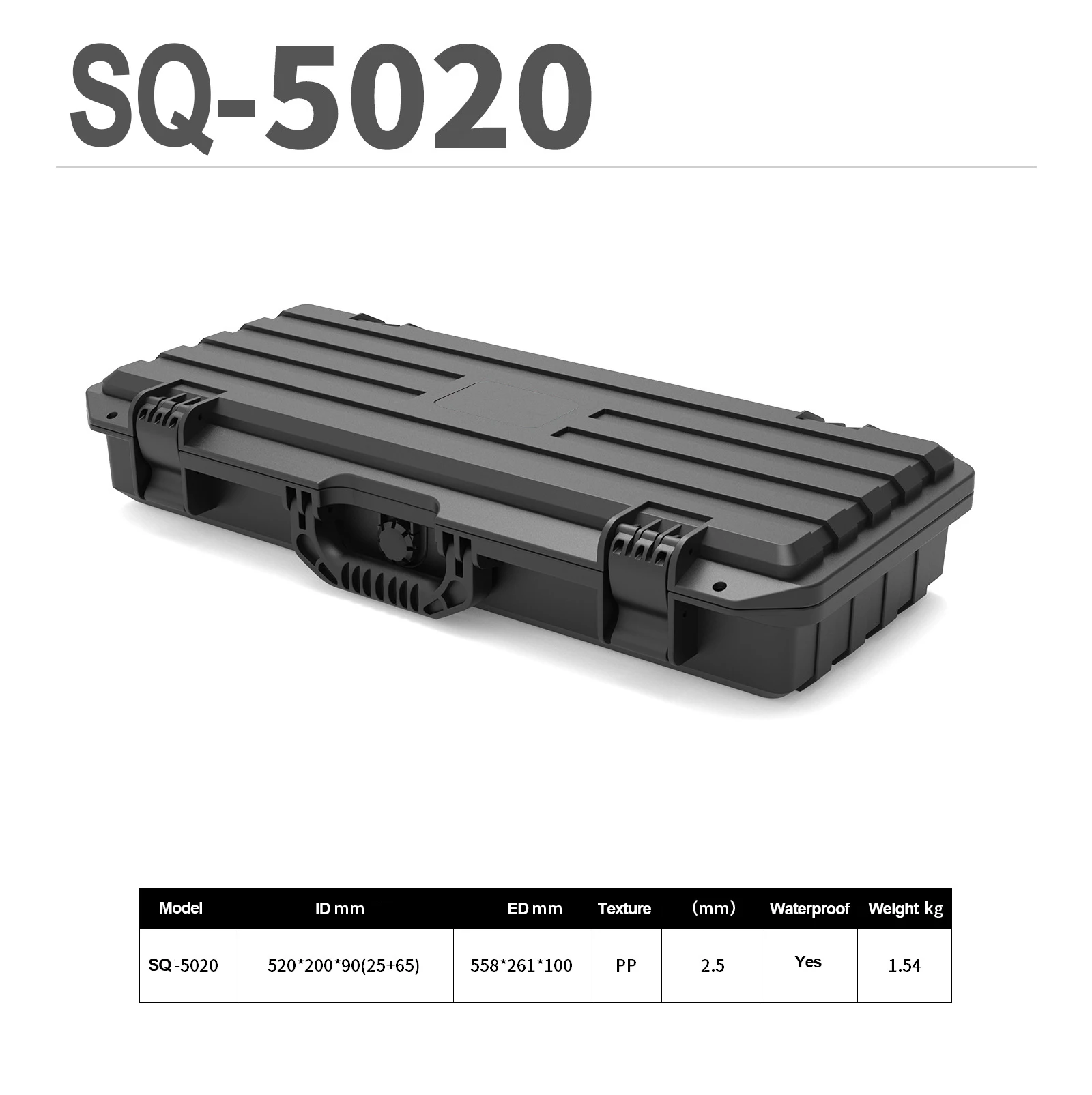 SQ5020 New Safety Box Portable Toolbox Plastic Box Photography Equipment Box Waterproof Digital Safety Box