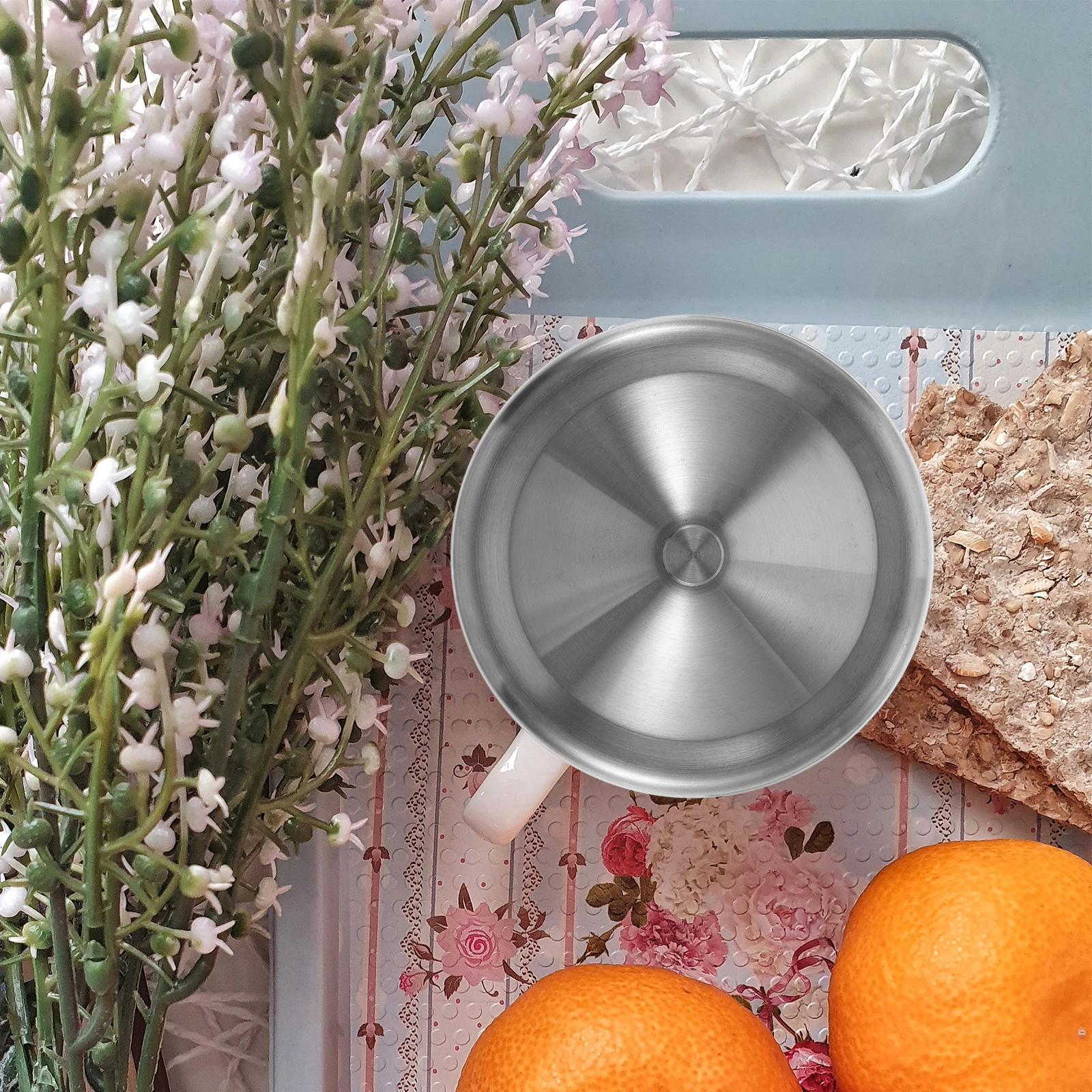 

5PCS Stainless Covers Heat-Resistant Lids for Universal Cup Lids 8 Cup Cover 5cm Cups Mug Sealing Tops Kitchen Bar Supplies