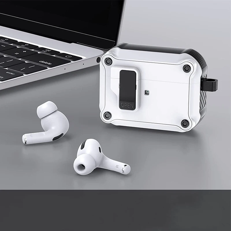 Funda con cierre de seguridad para AirPods Pro 2 3, Funda a prueba de golpes para AirPods Pro 2, Pro 2, Gen 2023