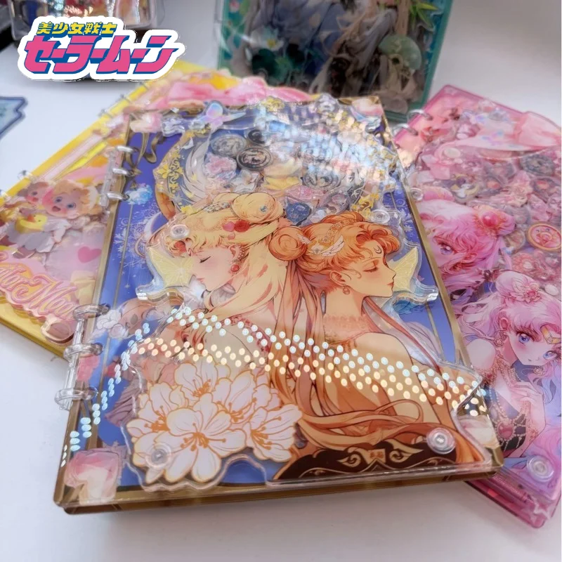 

Cartoon anime Sailor Moon acrylic rocking notebook,creative handmade DIY loose leaf ledger student stationery cute birthday gift