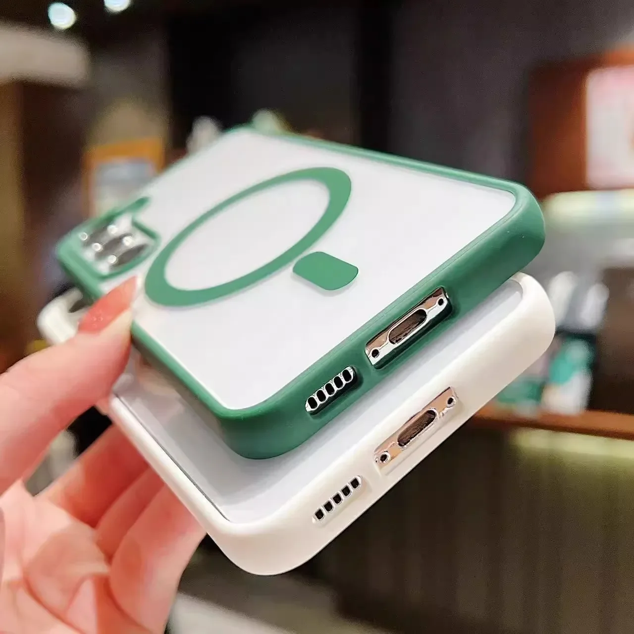 Titanium Gray matte magsafe charging phone case for Samsung Galaxy S25 S24 S23 S22 Ultra Plus Fe magnetic shockproof hard cover - náhled 5