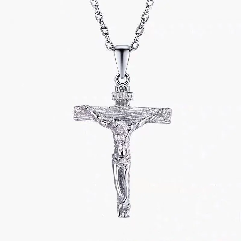 Trendy Cross Necklace For Men Jewelry 2022 New Couple Pendant Charming Jesus Necklace Women Bridal Wedding Accessories Male Gift