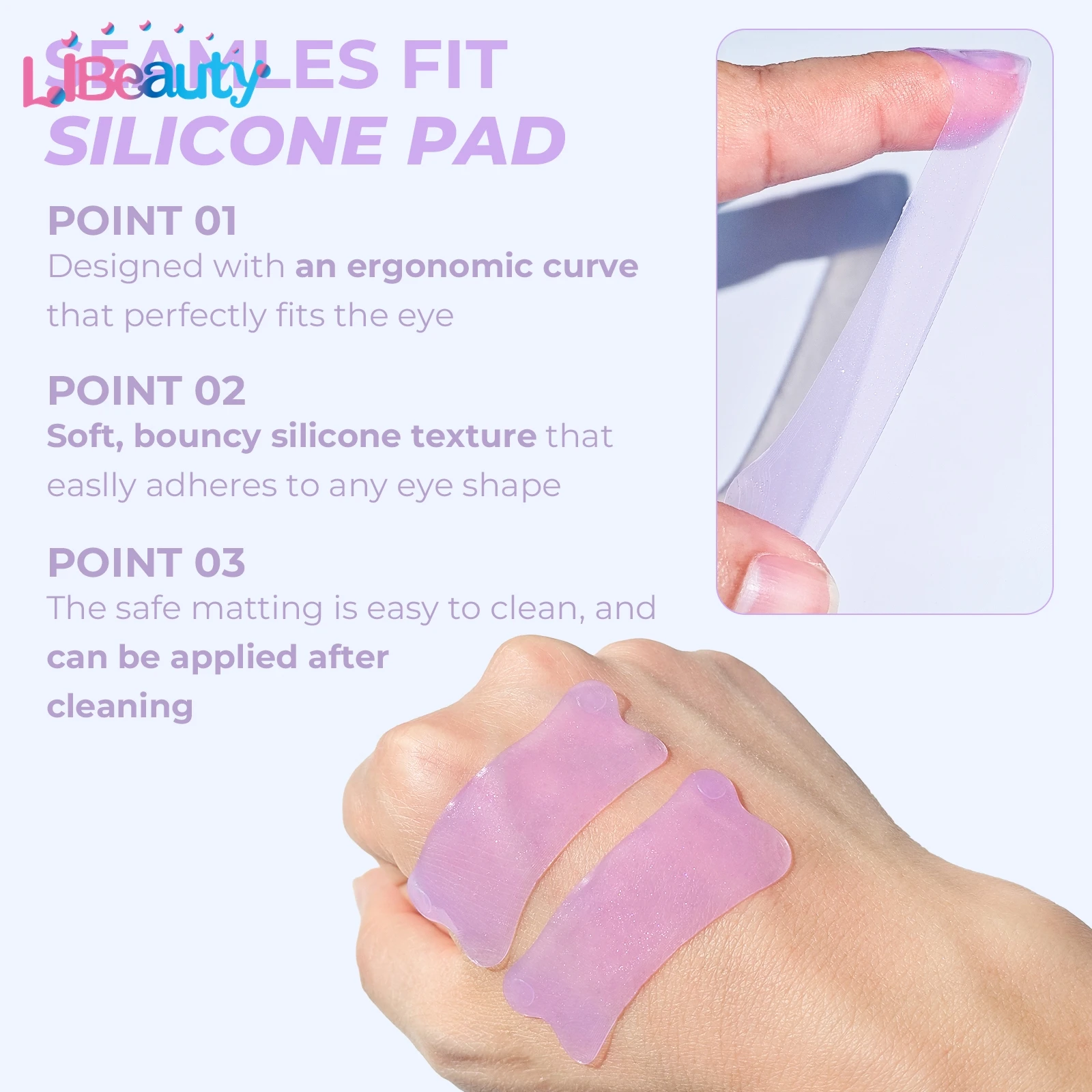 Libeauty 2 pièces ours collant cils adoucissant tampon Silicone cils Perm tampons cils tiges bouclier levage cils accessoires outil de maquillage