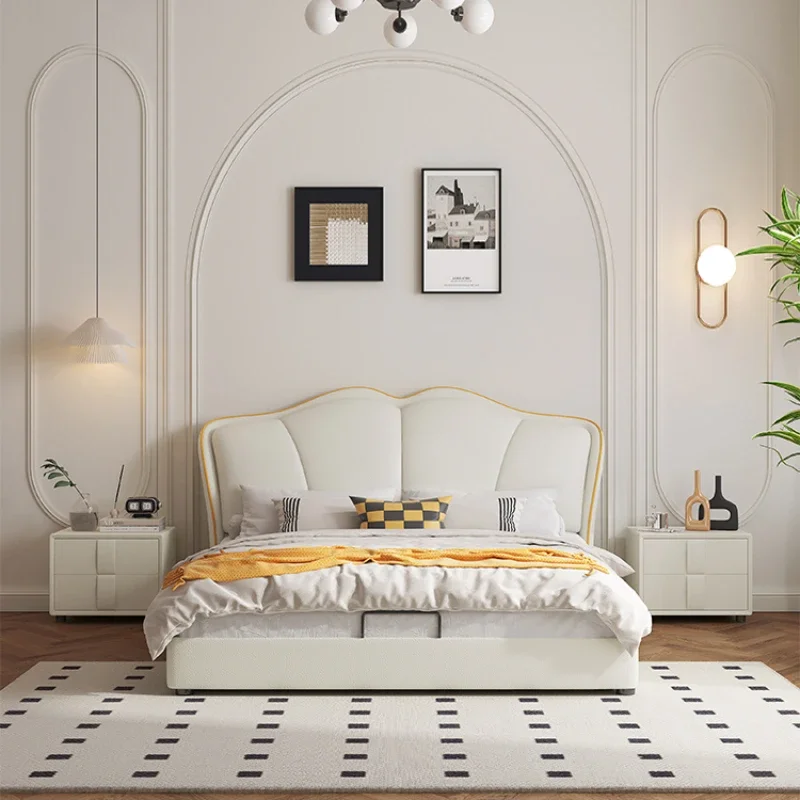 

Bedroom Furniture Storage Aesthetic Accessories Two Persons Bed Lounge Luxury Double Legowisko Dla Ludzi Home Accessories