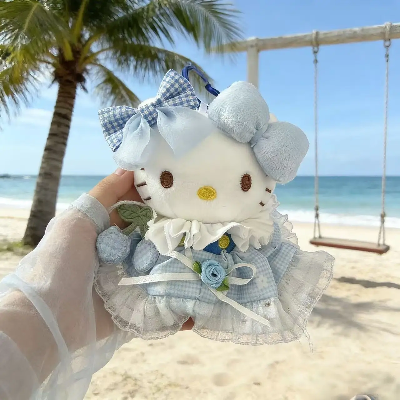 

Authentic Sanrio Hello Kitty, Sweet Princess Healing Cute Figure, Fine Plush Gift-quality Plush Doll, Student Keychain Bag Charm