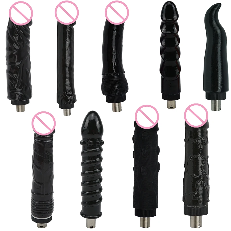 Rough Beast-consolador negro grande para máquina sexual 3XLR, accesorio de 3 puntas para máquina de amor, masturbador, juguete sexual para hombres y