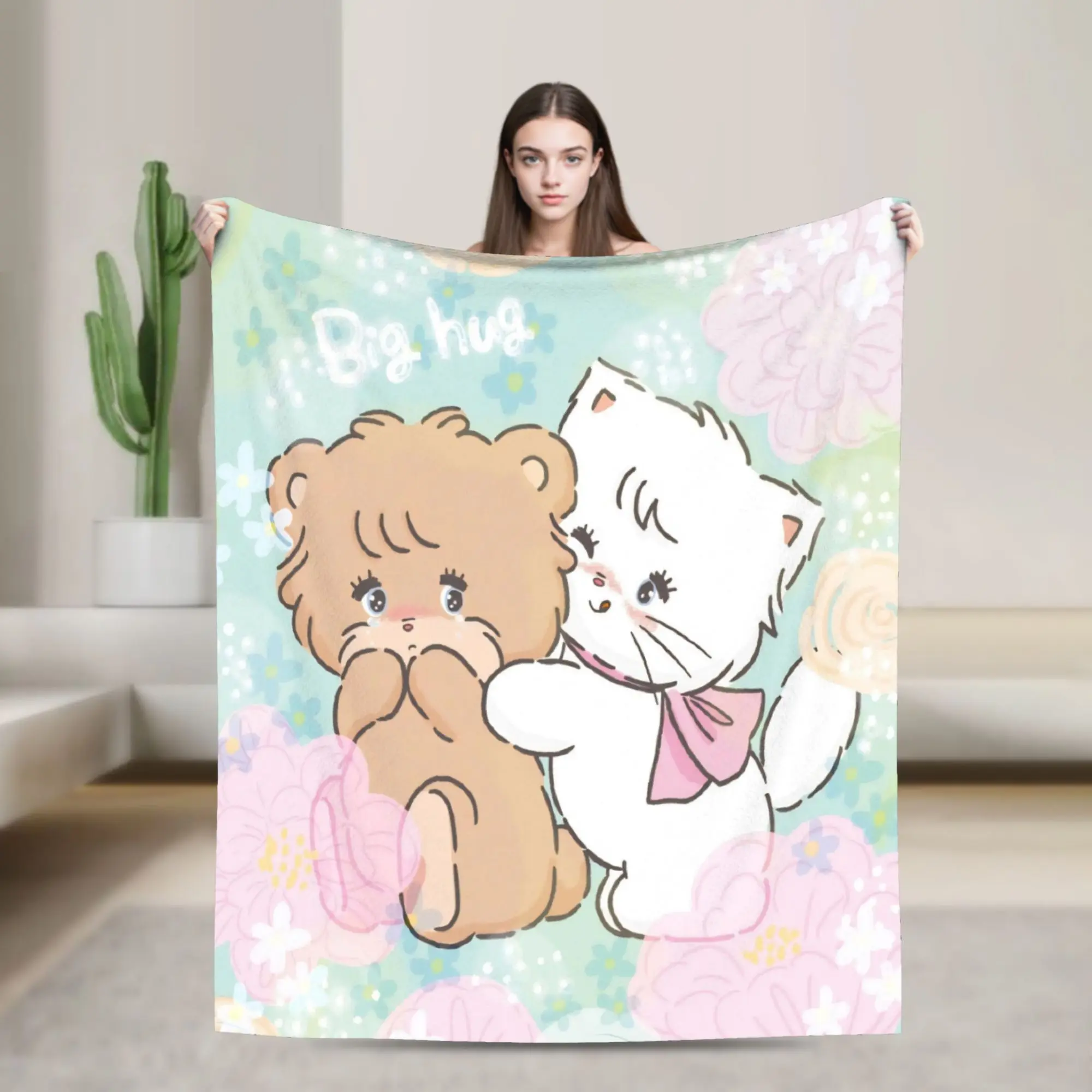 pink cartoon Mikko Mousse  Blanket Super Soft Warm  Throw Blankets for Couch 50x60 Inch Multi-size Quilt
