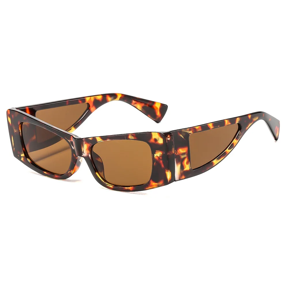 

Retro Square Leopard print Oversized Women Sunglasses Luxury Brand Side Shield Big Frame Men Sun Glasses UV400