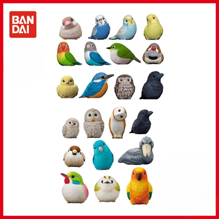 

Bandai Box Egg Palm Small Cute Friend 04/07 Mini Animal Display Parrot Owl Desktop Case Display Male and Female Birthday Gift