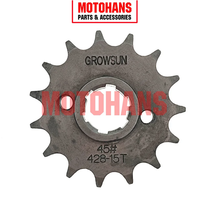 HM15040047 428-15T 45# STEEL FRONT SPROCKET MOTORCYCLE ACCESSROIES FOR KEEWAY HORSE125 HORSE150 HONDA WY125