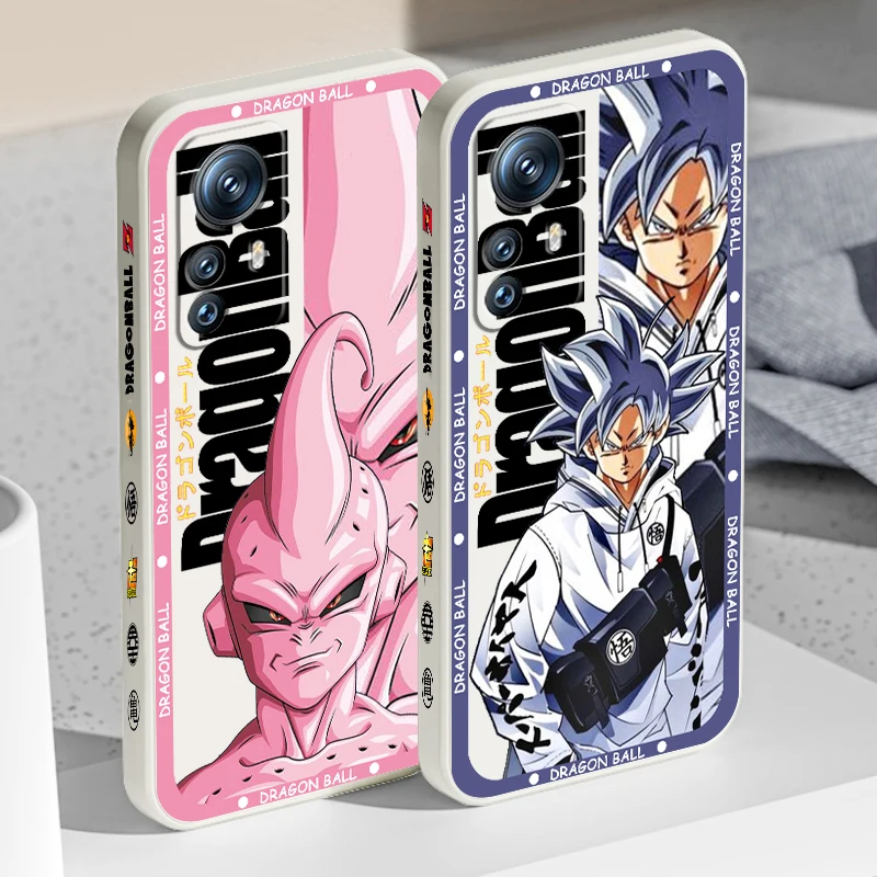 D-Dragon Goku Majin Buu Liquid Left Rope For Xiaomi Mi 13 12T 12 11T 11i 11 A3 10T 10 CC9E 9 Pro Lite Ultra 5G TPU Phone Case