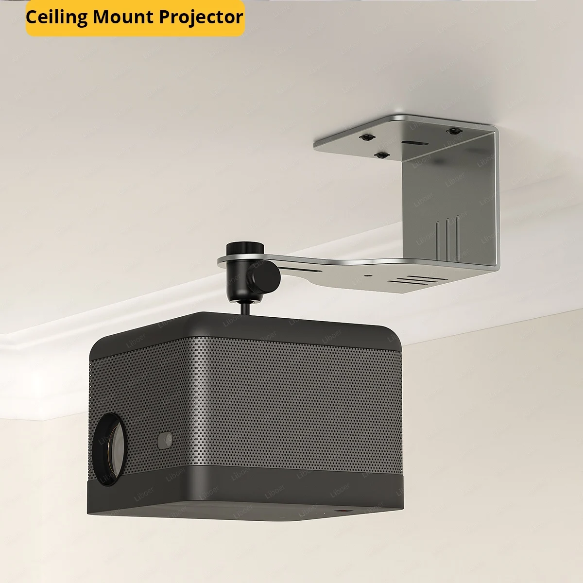 Projector Ceiling Mount Bracket Sturdy Thickened Aluminum Alloy Wall Mount Projector Stand Projector Adapter Organizing