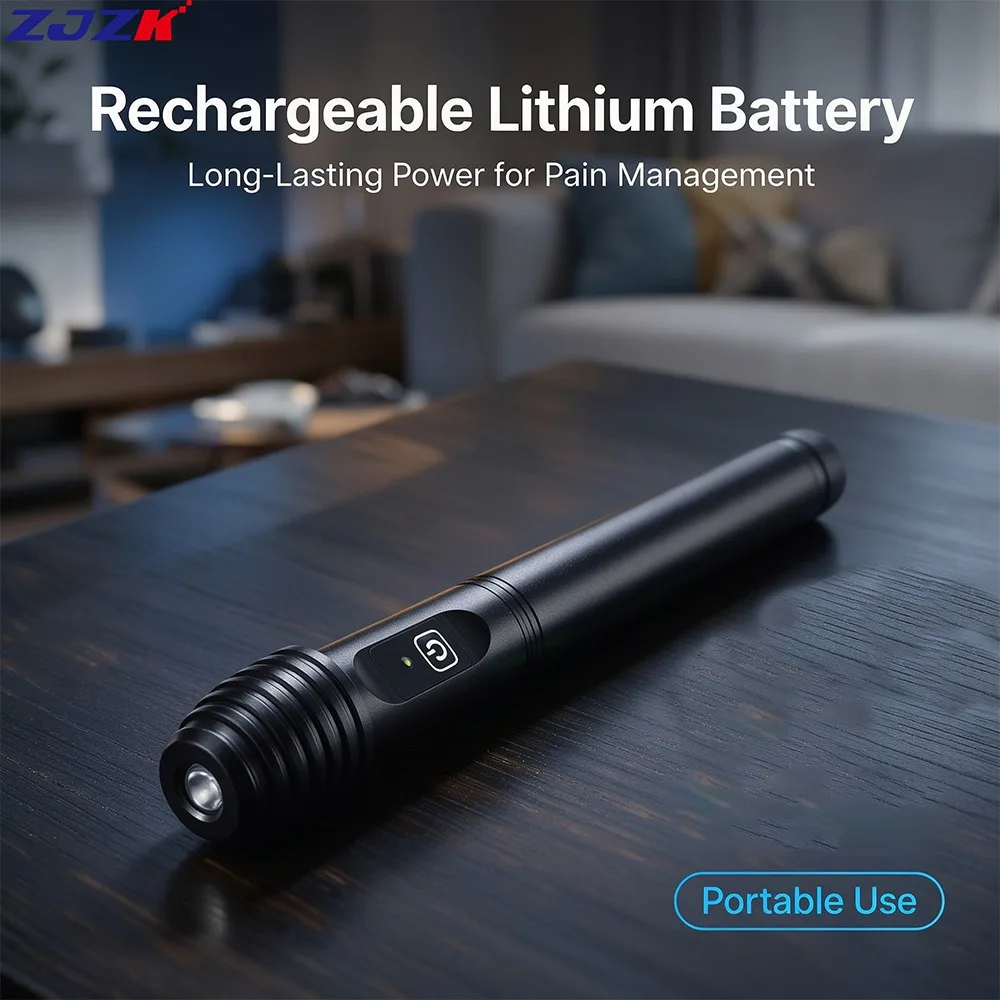 ZJZK 808nm Low Level Cold Laser Therapy Pen 1 Diodes 200mW for Knee Arthritis Back Neck Shoulder Pain Relief Tissue Repair