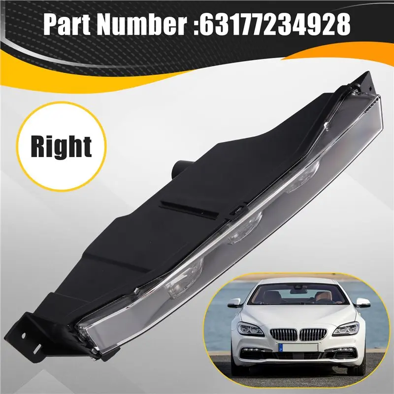 A99F-Right Side Front Bumper Fog Light DRL Daytime Running Lamp 63177234928 For BMW 6 Series F06 F12 F13 640I 650I M6 2012-