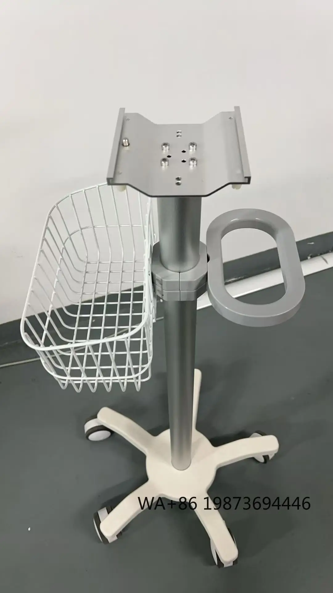 

Mobile electric trolley patient monitor, bedside vital signs detector for ICU and emergency clinics