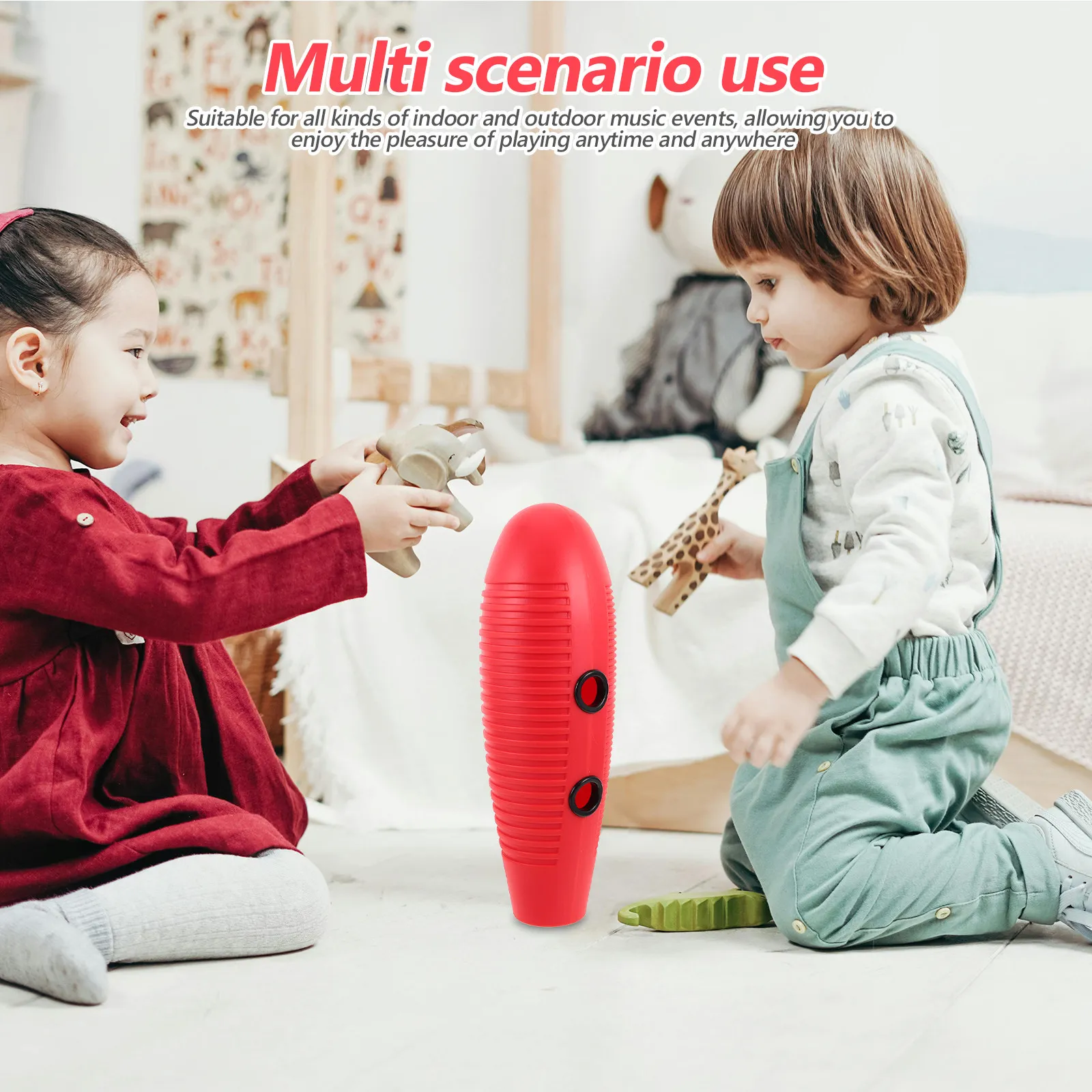 

1Set Fish Shaped Guiro Percussion Instrument Handheld Educational Music Tool Classroom Instruments Beginner